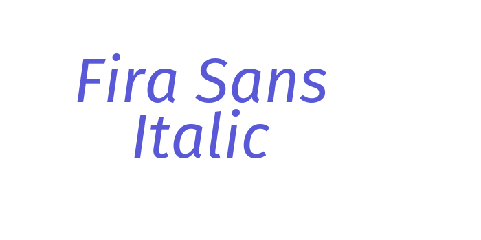 Fira Sans Italic Font Download