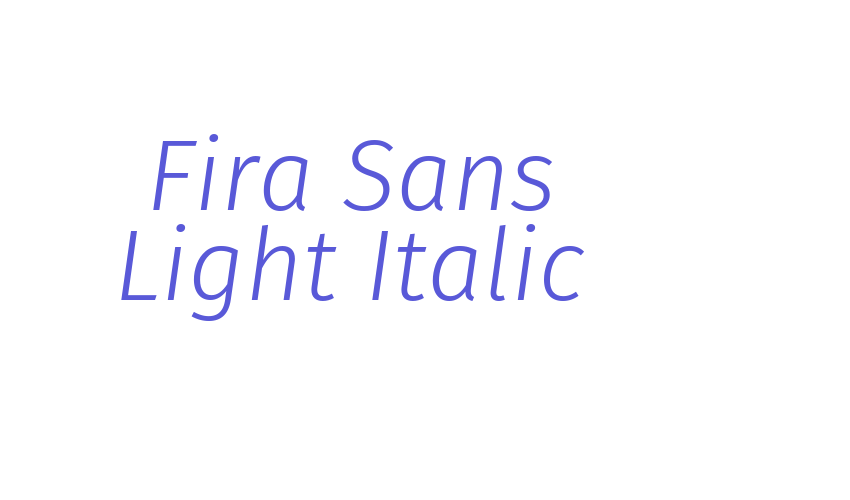 Fira Sans Light Italic Font Download