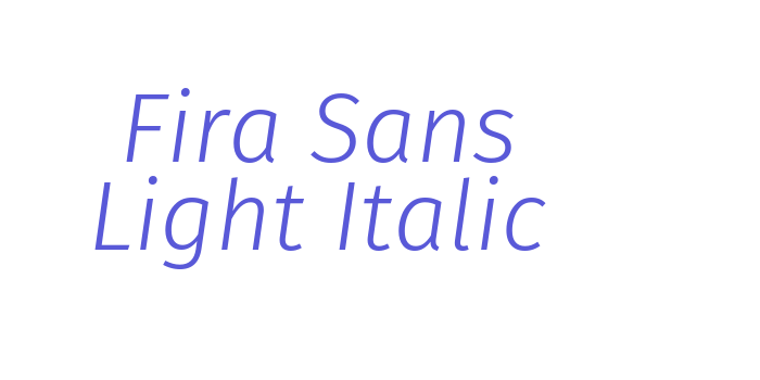 Fira Sans Light Italic Font Download