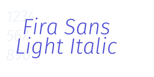 Fira Sans Light Italic-font-download