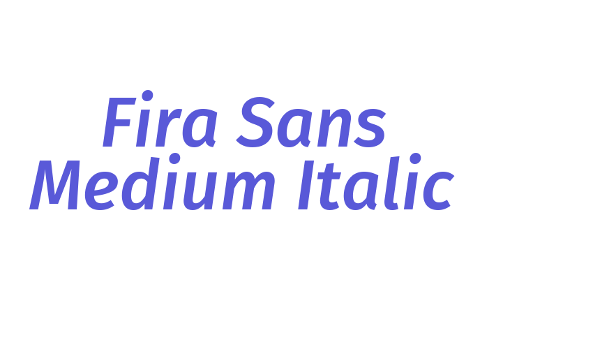 Fira Sans Medium Italic Font Download