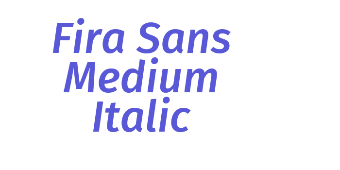 Fira Sans Medium Italic Font Download