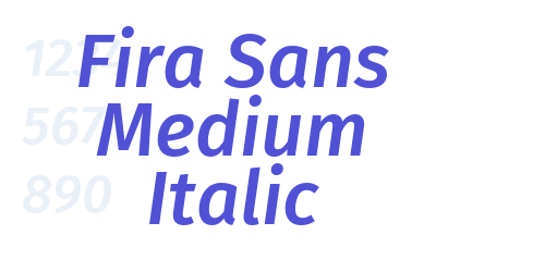 Fira Sans Medium Italic-font-download
