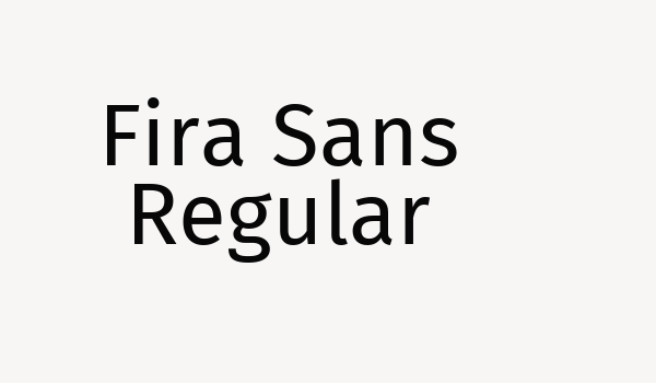 Fira Sans Regular Font