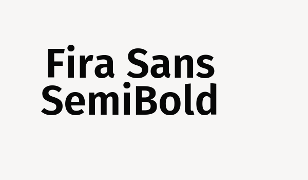 Fira Sans SemiBold Font