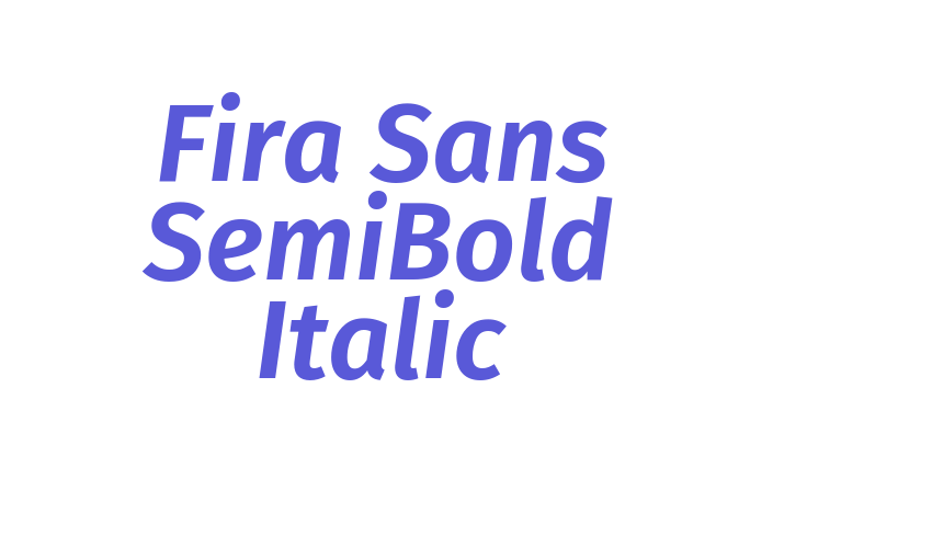 Fira Sans SemiBold Italic Font Download