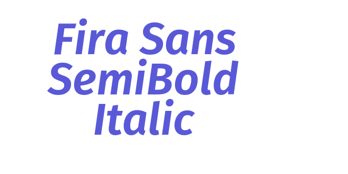 Fira Sans SemiBold Italic Font Download