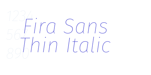 Fira Sans Thin Italic-font-download