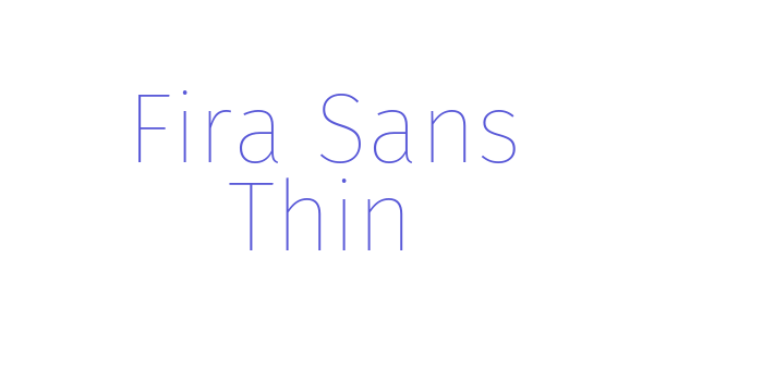 Fira Sans Thin Font Download