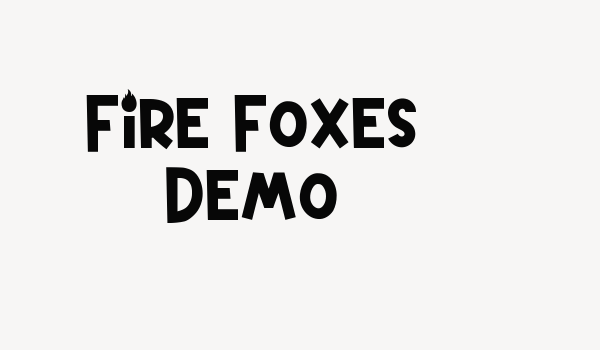 Fire Foxes Demo Font