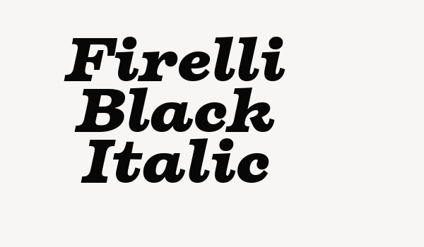 Firelli Black Italic Font