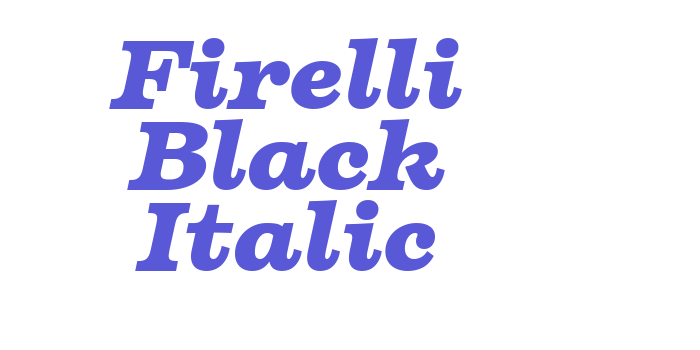 Firelli Black Italic Font Download