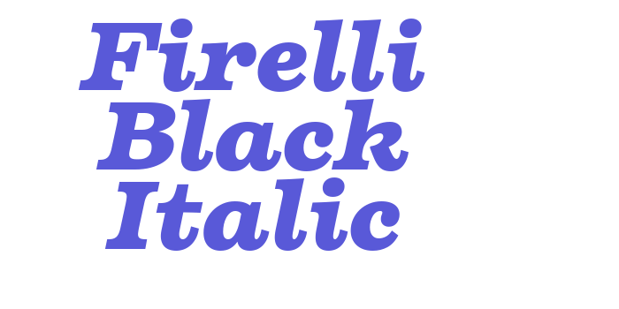 Firelli Black Italic Font