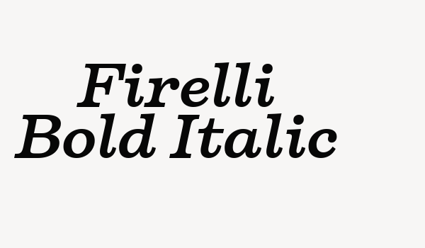 Firelli Bold Italic Font