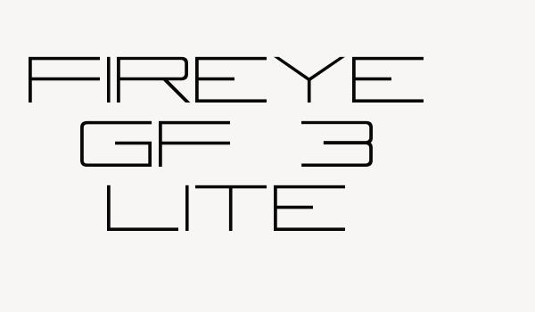 Fireye GF 3 Lite Font