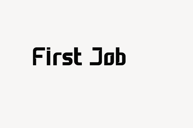 First Job font download