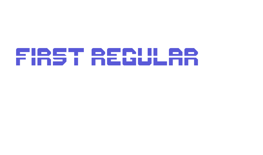 First Regular Font Download