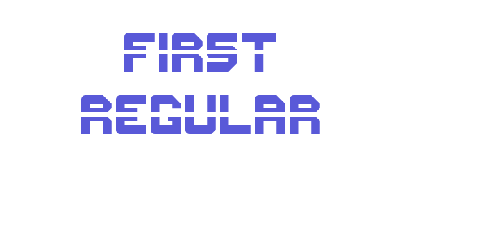 First Regular Font