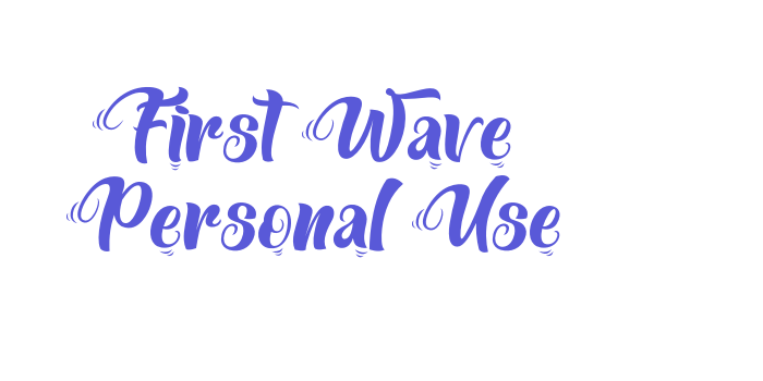 First Wave – Personal Use Font Download