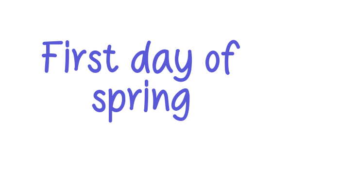 First day of spring Font Download