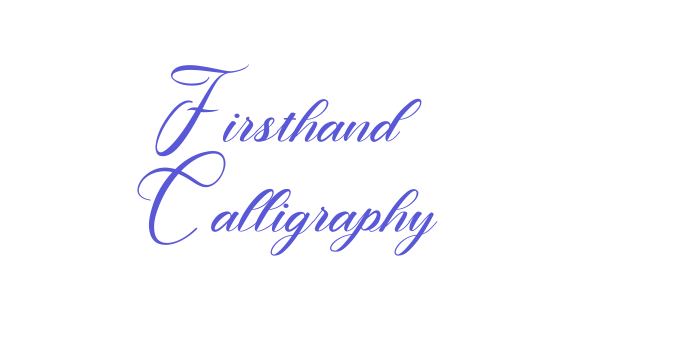 Firsthand Calligraphy Font