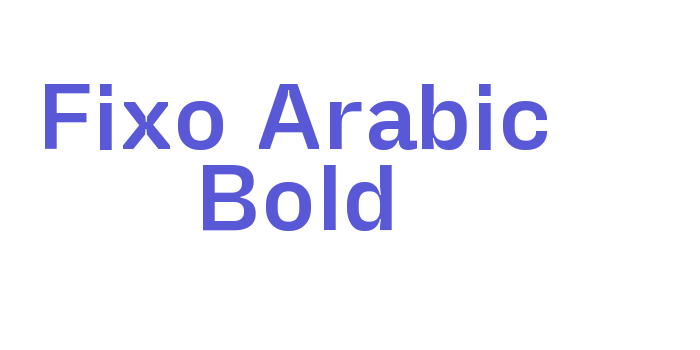 Fixo Arabic Bold Font Download