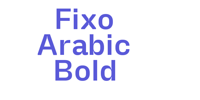 Fixo Arabic Bold Font