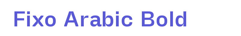 Fixo Arabic Bold