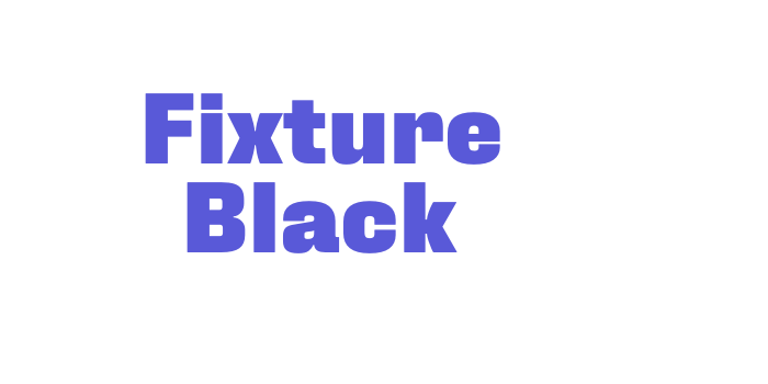 Fixture Black Font Download