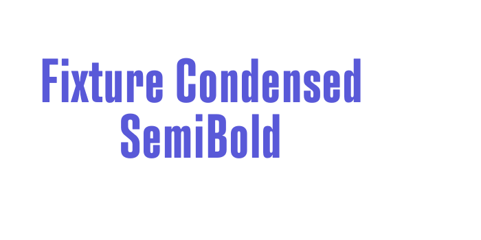 Fixture Condensed SemiBold Font Download