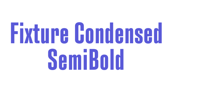 Fixture Condensed SemiBold Font