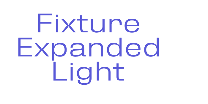 Fixture Expanded Light Font Download