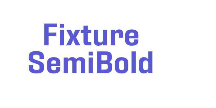 Fixture SemiBold Font