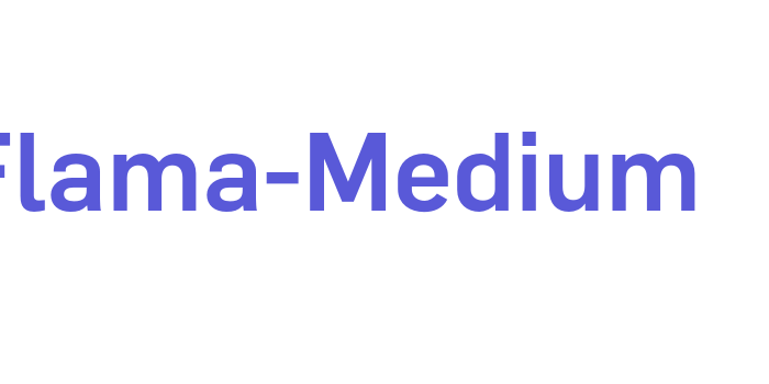 Flama-Medium Font