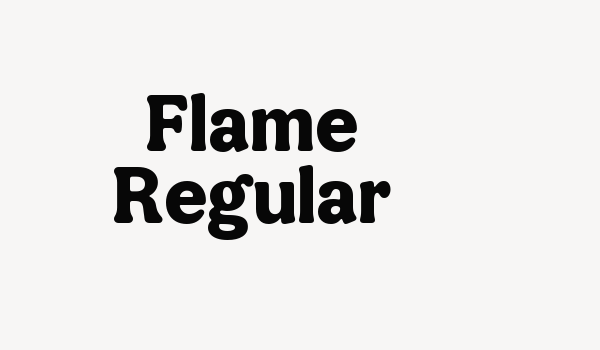 Flame Regular Font