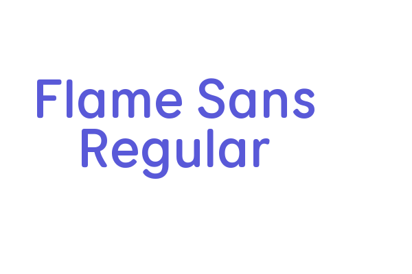 Flame Sans Regular Font