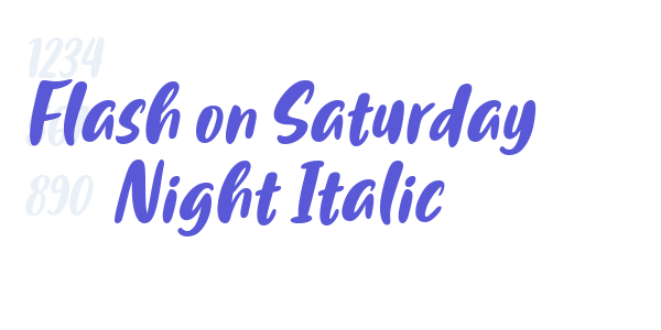 Flash on Saturday Night Italic font