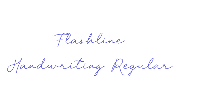 Flashline Handwriting Regular Font Download