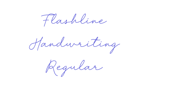 Flashline Handwriting Regular Font