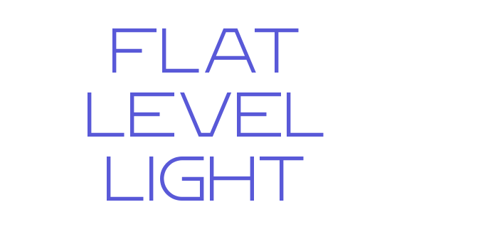 Flat Level Light Font