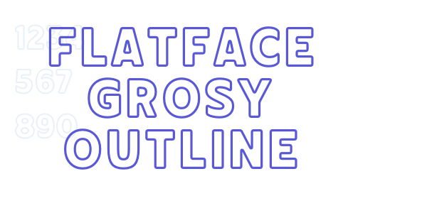 Flatface Grosy Outline font free