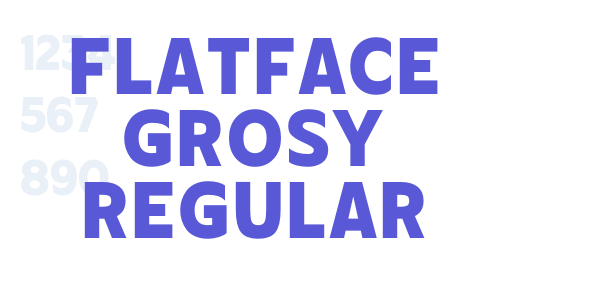 Flatface Grosy Regular font free