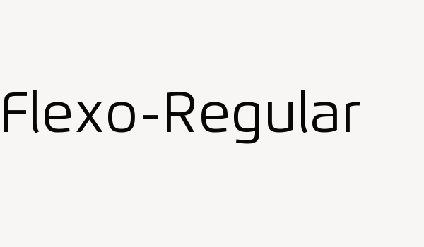 Flexo-Regular Font