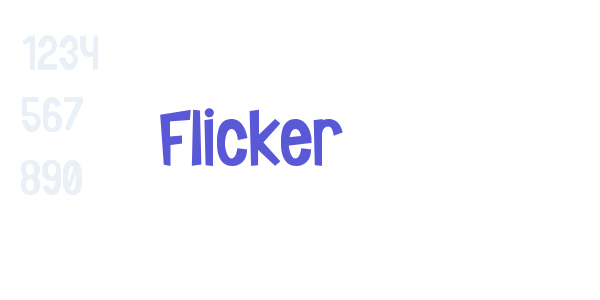 Flicker font free