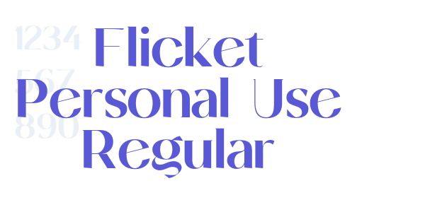 Flicket Personal Use Regular font