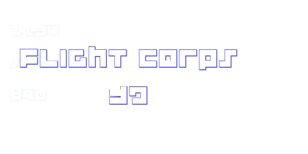 Flight Corps 3D font