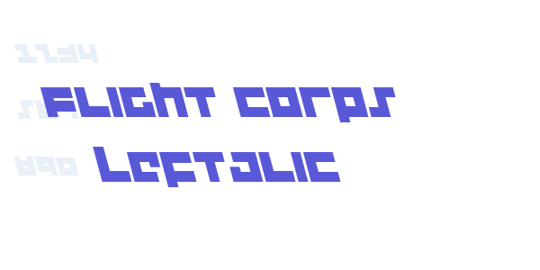 Flight Corps Leftalic font