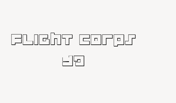 Flight Corps 3D Font