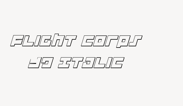 Flight Corps 3D Italic Font