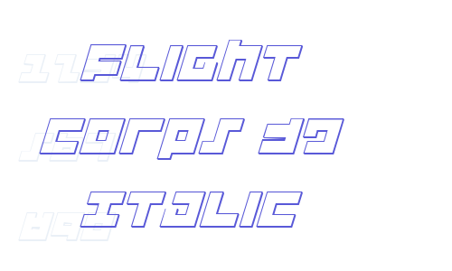 Flight Corps 3D Italic Font Download